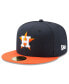 Фото #3 товара Men's Navy, Orange Houston Astros 2022 World Series Side Patch 59FIFTY Fitted Hat