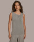 Donna Karan Women's Asymmetric Neckline Sleeveless Top