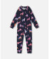 Фото #1 товара Baby Girls Baby One Piece Thermal Underwear Navy Printed Unicorn