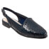 Фото #2 товара Trotters Lena T2009-400 Womens Black Narrow Leather Slingback Flats Shoes