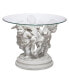 Bernini's Cherubs Glass-Top Sculptural Table
