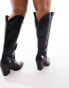 Фото #3 товара ASOS DESIGN Curve Claudia western knee boots in black