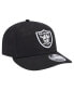 Фото #3 товара Men's Black Las Vegas Raiders Main Low Profile 9FIFTY Snapback Hat