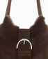 Фото #4 товара Women's Buckle Detail Leather-Effect Bag