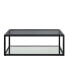 Фото #2 товара Ellis 48" Glass and Metal Coffee Table