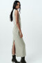 Фото #4 товара Платье миди со сборками без рукавов ZARA