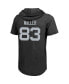 Фото #4 товара Men's Threads Darren Waller Black Las Vegas Raiders Player Name and Number Tri-Blend Hoodie T-shirt