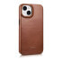 Фото #4 товара Чехол для iPhone 14 Plus из натуральной кожи медленного воска MagSafe CE Oil Wax Premium Leather, коричневый от ICARER