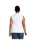 Plus Size Sleeveless Supima Cotton Polo Shirt