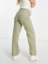 Фото #4 товара ASOS DESIGN Maternity minimal cargo trouser in khaki with contrast stitching