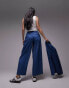 Topshop co ord denim trouser in mid blue