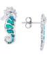 Серьги Macy's Blue Opal Seahorse Stud Синий - фото #4