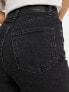 Bershka Petite comfort fit mom jean in black