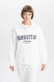 Фото #4 товара Толстовка defacto Relax Fit Polo Yaka Sweatshirt B1847ax23au