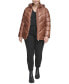 Фото #5 товара Plus Size Shine Hooded Packable Puffer Coat, Created for Macy's
