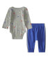 ფოტო #2 პროდუქტის Baby Boys Long Sleeve Printed Bodysuit and Joggers, 2 Piece Set