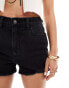 Hollister ultra high rise mom denim shorts in black