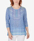 Фото #1 товара Petite Burnout Geometric Knit Top