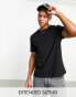 Фото #2 товара ASOS DESIGN – Locker geschnittenes Basic-T-Shirt aus 240 g/m² schwerem Stoff in Schwarz