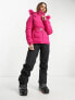 Фото #2 товара Threadbare Ski puffer jacket with faux fur trim hood in pink