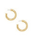 Chunky Gold Plated Round Hoops