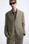 Фото #5 товара Костюмный пиджак из 100% льна ZARA