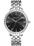 Фото #1 товара Наручные часы Gevril женские Gandria Silver-Tone Leather Watch 36mm.