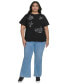 Фото #4 товара Plus Size Embellished Script T-Shirt, Created for Macy's