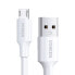 Kabel przewód PVC USB0-A - microUSB 480 Mb/s 1m biały