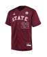 Фото #3 товара Men's #22 Maroon Mississippi State Bulldogs Button-Up Baseball Jersey