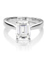 ფოტო #2 პროდუქტის Moissanite Emerald Solitaire Ring 2-1/2 ct. t.w. Diamond Equivalent in 14k White Gold