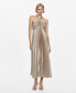 ფოტო #1 პროდუქტის Women's Pleated Halter Neck Dress