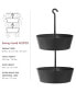 Фото #2 товара Sunny Hanging Two-Tier Planter Round Anthracite - 12 Inch D