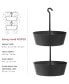 Sunny Hanging Two-Tier Planter Round Anthracite - 12 Inch D