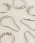 Pack of metal shower curtain rings (pack of 12)