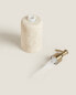 Beige marble bathroom soap dispenser