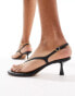 Фото #2 товара Mango toe thong heeled sandals in black