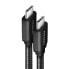 Фото #3 товара AXAGON BUCM2-CM30AB Ladekabel USB-C zu USB-C 2.0, 3 m, PD 240 W 5 A, ALU - Schwarz