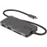 Фото #2 товара StarTech.com USB C Multiport Adapter - USB-C to 4K HDMI - 100W Power Delivery Pass-through - SD/MicroSD Slot - 3-Port USB 3.0 Hub - USB Type-C Mini Dock - 12" (30cm) Long Attached Cable - Wired - 100 W - Grey - MMC - MicroSD (TransFlash) - SD - 5 Gbit/s - 3440 x 1440