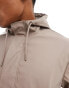 ASOS DESIGN shower resistant rubberised rain jacket in brown