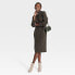 Фото #2 товара Women's Turtleneck Long Sleeve Cozy Sweater Dress - A New Day Brown XL