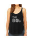 ფოტო #1 პროდუქტის Women's Premium Word Art Flowy Tank Top- 90s