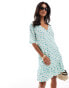 Vero Moda Petite wrap front mini dress in light blue floral BLAU, M - EU 38 - фото #3