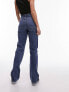 Фото #5 товара Topshop Tall mid rise relaxed Kort jeans in mid blue