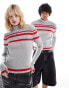 Фото #2 товара Reclaimed Vintage unisex knitted top with red stripe