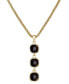 ფოტო #1 პროდუქტის Lapis Lazuli Triple Drop Pendant Necklace in 14k Gold-Plated Sterling Silver, 18 + 3" extender (Also in Onyx & Turquoise)