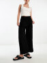 Фото #7 товара River Island Petite wide leg dad trouser in black