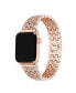 Фото #2 товара Ремешок Posh Tech Chantal Rose Gold Plated Stainless Steel Alloy Rhinestone Link Band for Apple Watch 42mm-44mm