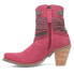 Фото #5 товара Dingo Bandida Paisley Studded Round Toe Cowboy Booties Womens Pink Casual Boots