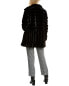 Kenneth Cole Mixed Grooved Coat Women's Black S